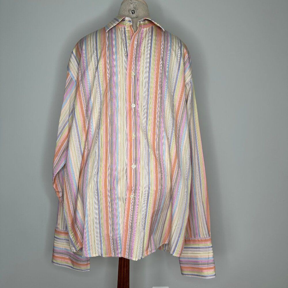 Duchamp Men’s Multicolor Dress Shirt 100% Cotton Size 40